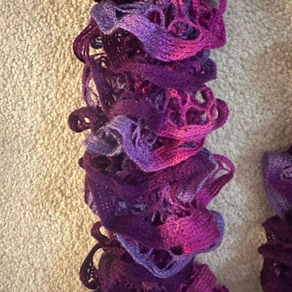 Purple Ruffle Scarf - Picture 2 of 2